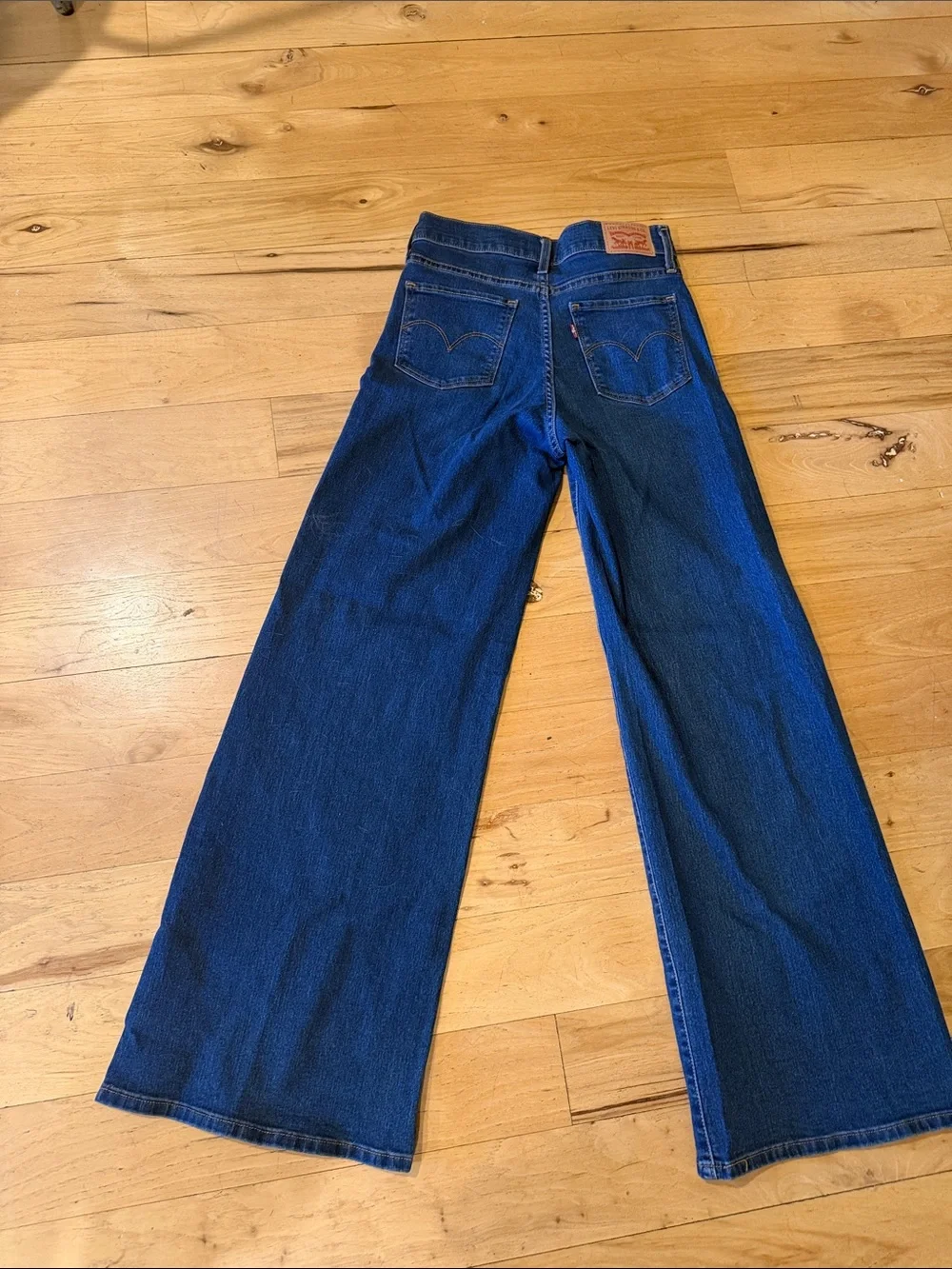 Levi's Deep Blue Wide-Leg Flare Jeans
